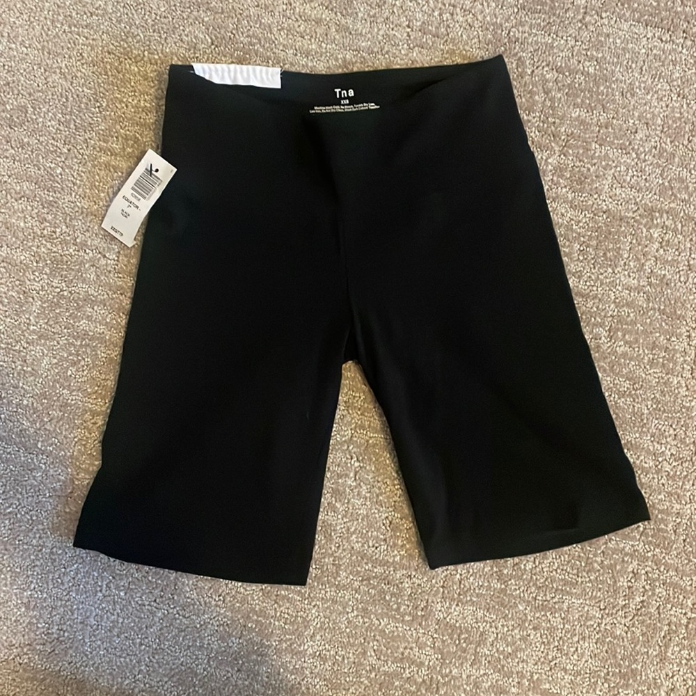Aritzia TNA equator shorts 7inch black cotton + spandex size xxs